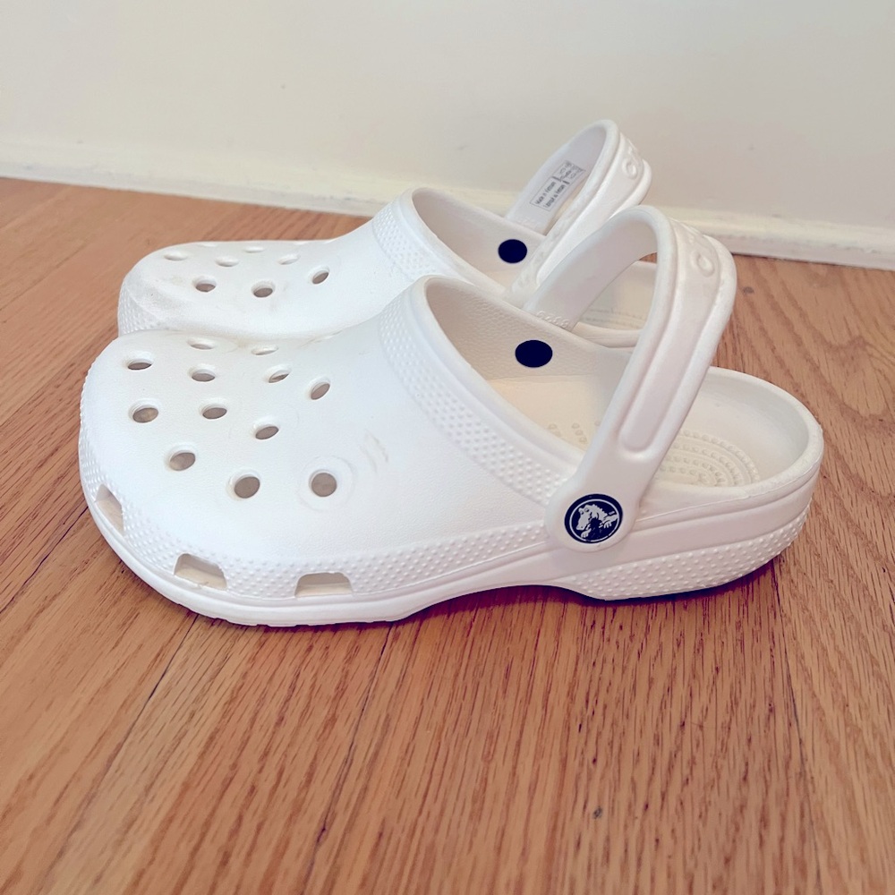 Kids white crocs